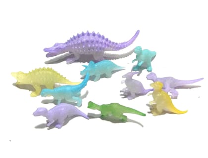 Nawani 10 Pic Dinosaurs Toy Set Radium Glow in The Dark Dinosaurs Toy Set