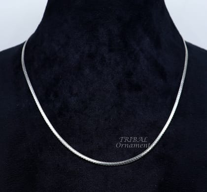 2mm 18" to 24" long chain 925 sterling silver handmade unique style chain, necklace chain, oxidized silver trendy chain ch167-22