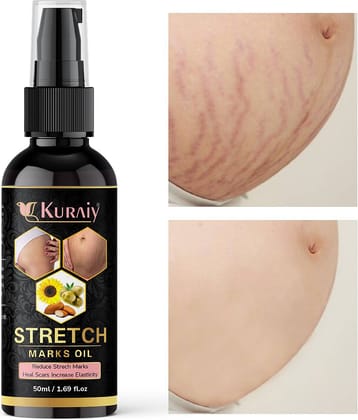Kuraiy Natural Stretch Oil with Coconut, Olive & Jojoba Oils