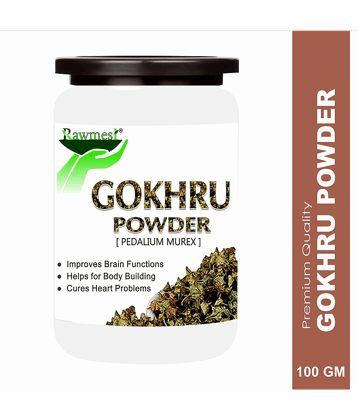 Rawmest 100% Gokhru For Improve Brain Functions Powder 100 Gm Pack of 1