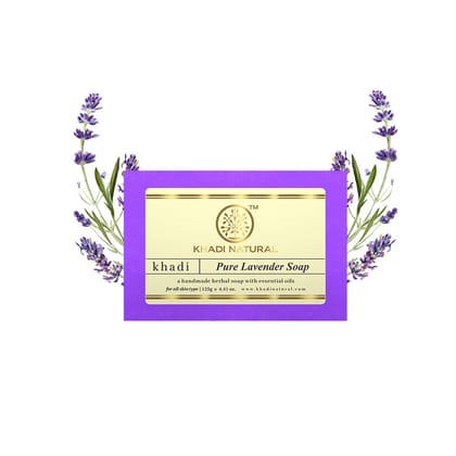 Khadi Natural Pure Lavender Soap - 125gm Khadi Natural Pure Lavender Soap - 125gm