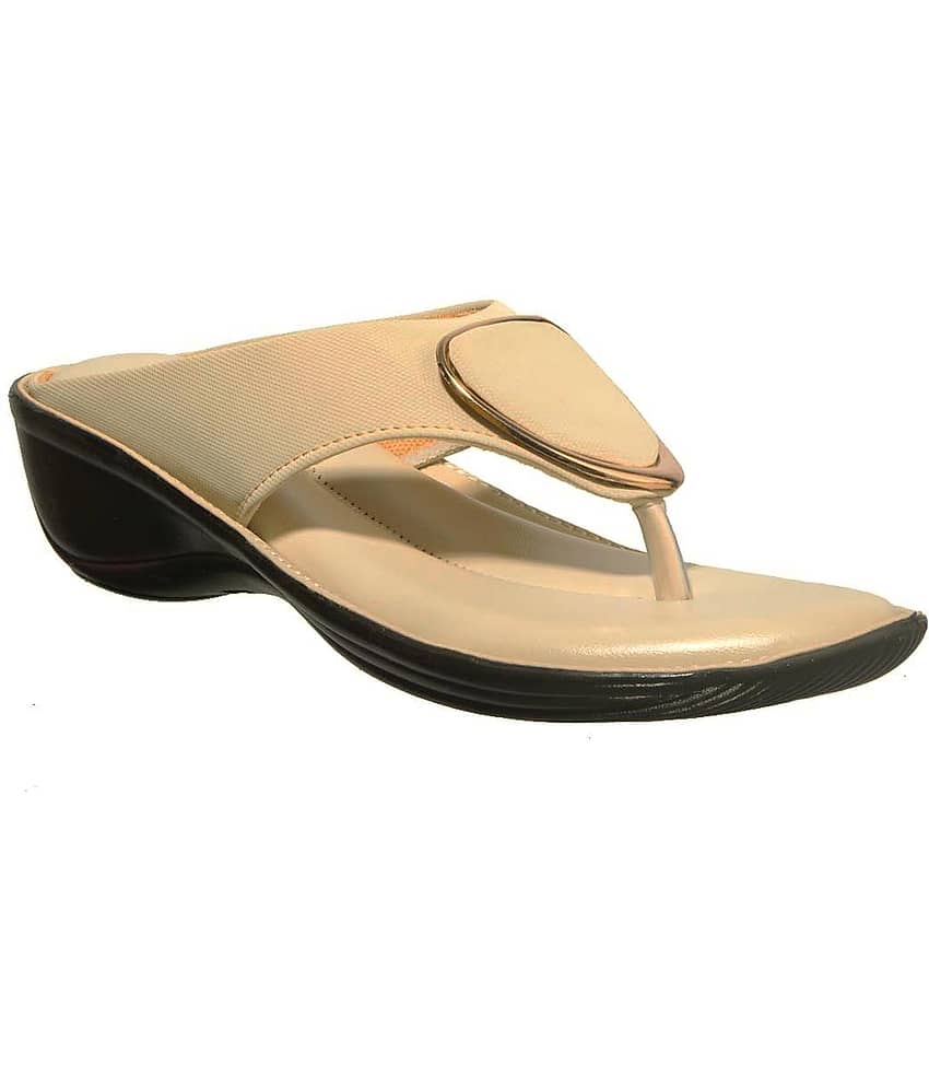 KHADIM - Beige Women's Slip On Heels