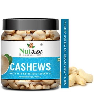 Nutaze Premium Cashews 1Kg (250g x 4) | Rare Indian Cashews | 100% Authentic | 100% Natural.