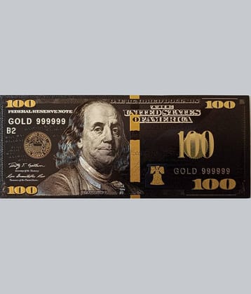 Hop n Shop - 24kt Gold Plated 100 US Dollar 1 Paper currency & Bank notes