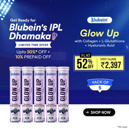 Glow Up with Collagen + L-Glutathione + Hyaluronic Acid-Pack of 5