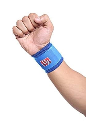 Ezyfit Neoprene Wrist Support (Wrist Band), Fitness Exercise Wrist Wrap for Men & Women - Free Size (Pack of 2)