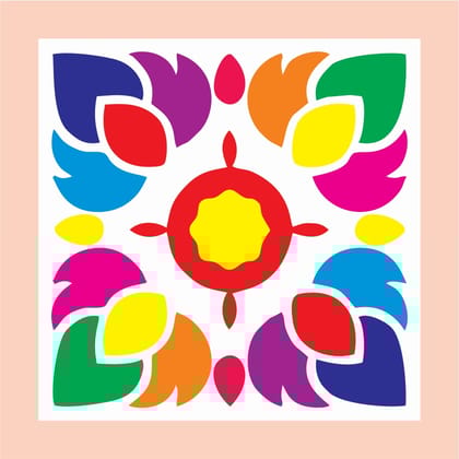 Reusable wooden Stencils Rangoli-25