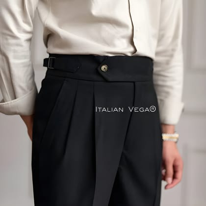 Italian Black Signature Formal Gurkha Pants by ITALIAN VEGA®-28