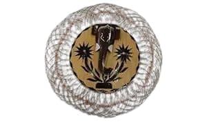 Wooden Anchor Wall Decor with Wire Frame, Nautical Theme, Brown and Natural Finish, Floral Design