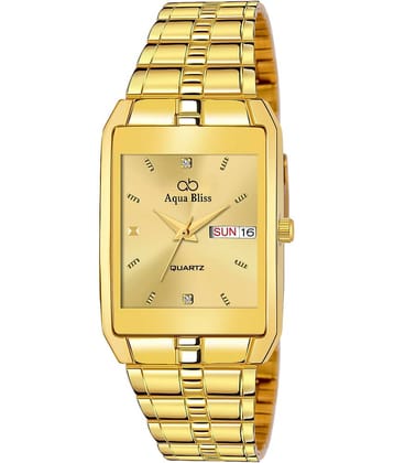 AQUA BLISS - Gold Stainless Steel Analog Men's Watch