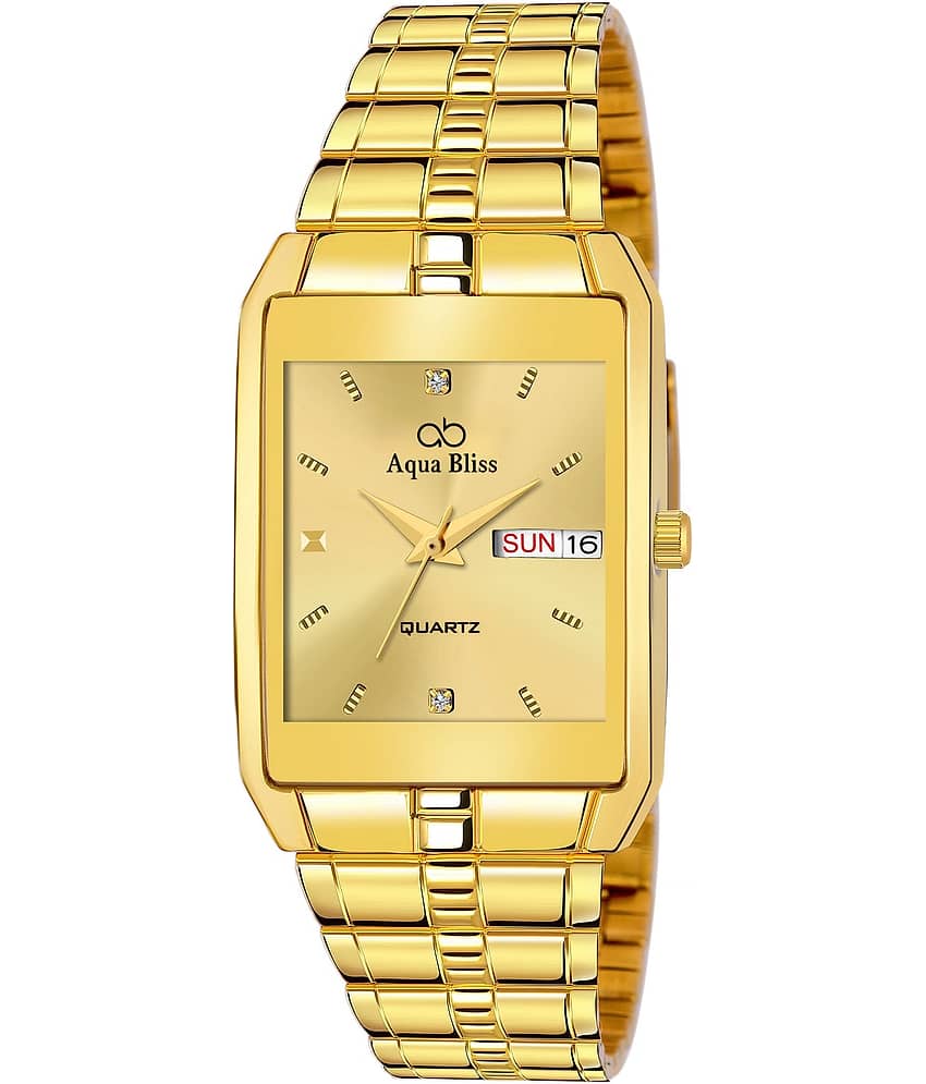 AQUA BLISS - Gold Stainless Steel Analog Men's Watch