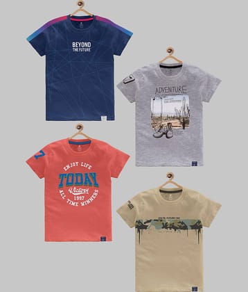 CODEZ Pack of 3 Boys Cotton Blend T-Shirt ( Multi Color )