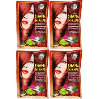 Shama Nikhar Henna Burgundy Hair Colour - 50g (Pack Of 4)