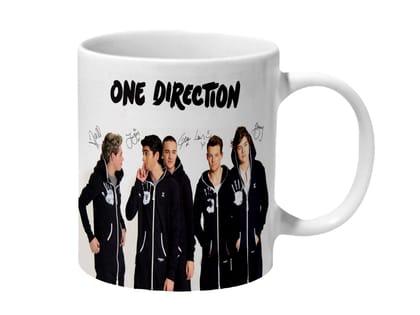 Multicolor One Direction Hands Print Jumpsuits Ceramic Mug