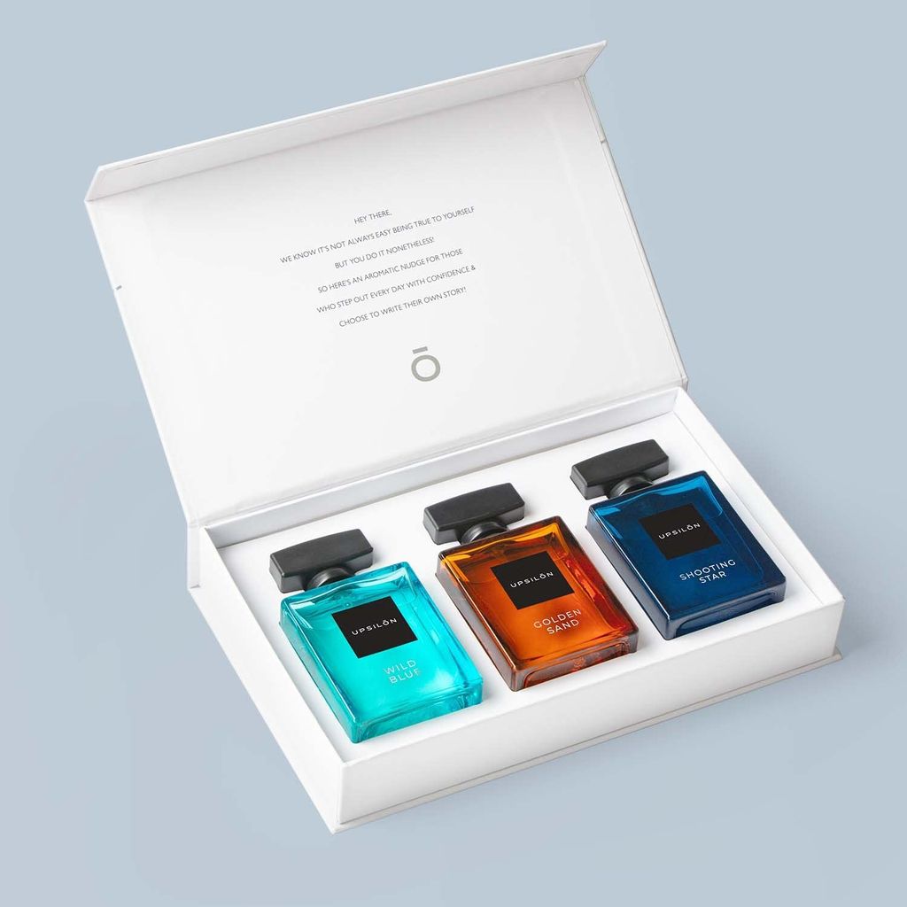 UPSILON Combo of Wild Blue, Golden Sand & Shooting Star Eau De Parfum Premium Long Lasting Fresh & Powerful Fragrance Spray Travel Friendly Luxury Parfum Scent | Men's Perfume | Each 100ml - Pack Of 3
