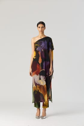 Ivy One Shoulder Kurta Set-XS