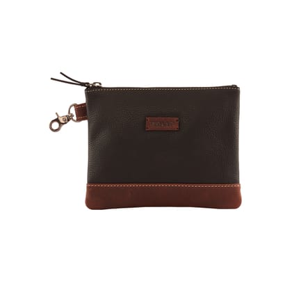 TOP Zippered Leather Utility Pouch.