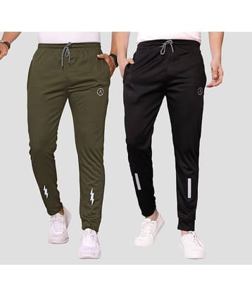 Anand Multicolor Lycra Men's Joggers ( Pack of 2 )