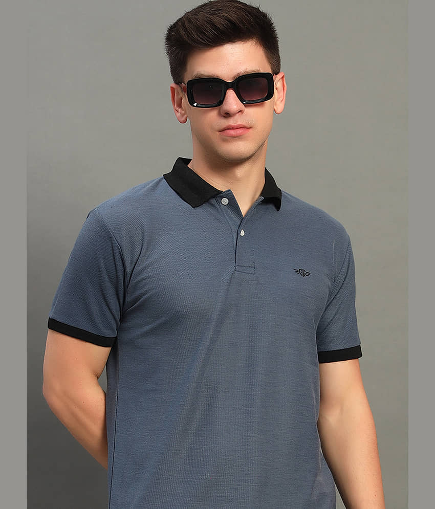 GET GOLF Pack of 1 Cotton Blend Regular Fit Solid Half Sleeves Men's Polo T Shirt ( Green )