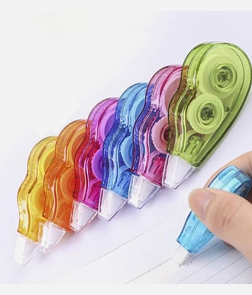 Eclet Multicolor Single Sided Correction Tape ( Pack of 1 )