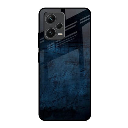 Dark Blue Grunge Glass Case for Redmi Note 12 5G
