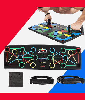 14 in 1 Push Up Bars Stand Board with Strong Grip Handle for Chest Press | Gym & Home Exercise | Strength Training, Dips/Push Up Stand for Men & Women