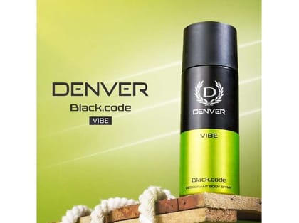 DENVER Black Code Vibe Deo 150ml, Long Lasting Deo for Men & Boys DENVER Black Code Vibe Deo 150ml, Long Lasting Deo for Men & Boys