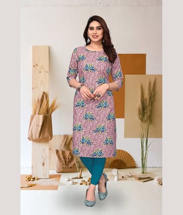 KETAKI FASHION Pack of 1 Crepe Printed Straight Women's Kurti - ( Multicolor )