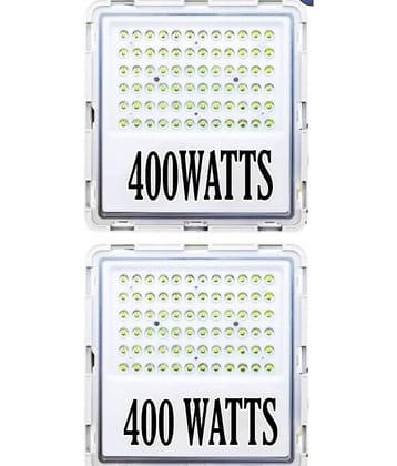 Aluminium 400W Solaris Waterproof Outdoor Led Flood Light | Halogen Light,Focus Light for Garage,Parking,Shop -(Cool White)-Pack of 2|Short Circuit & Surge Protection with Ip66 Rated