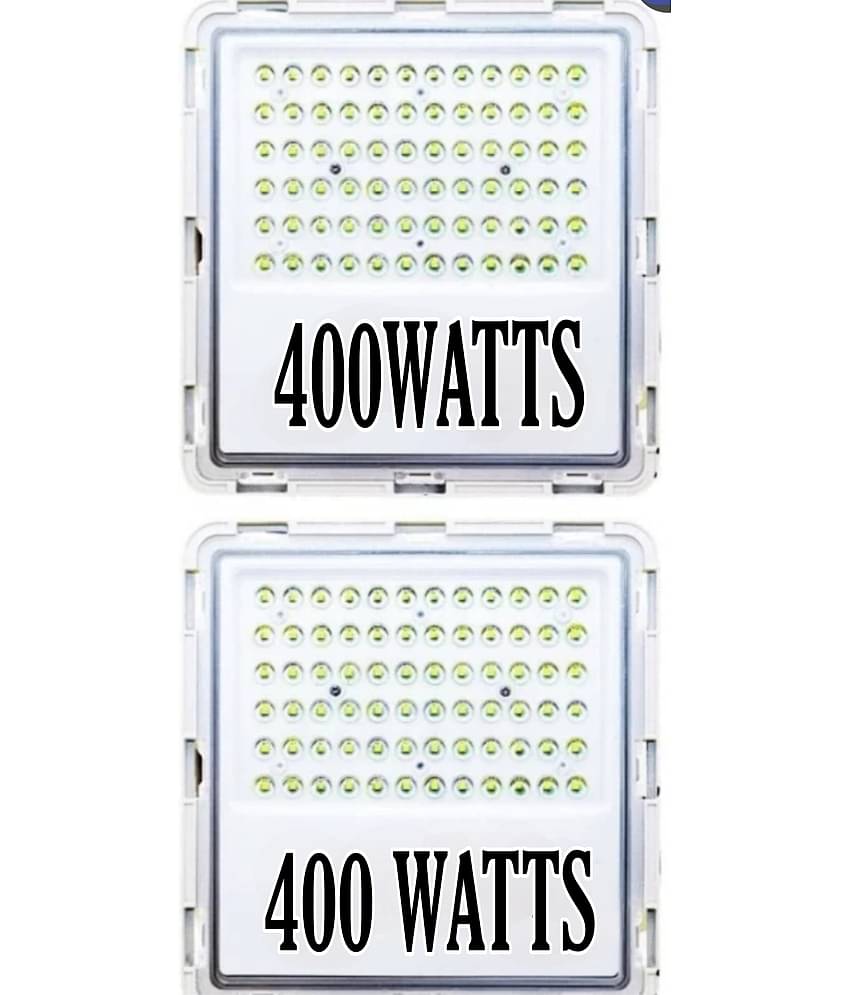 Aluminium 400W Solaris Waterproof Outdoor Led Flood Light | Halogen Light,Focus Light for Garage,Parking,Shop -(Cool White)-Pack of 2|Short Circuit & Surge Protection with Ip66 Rated
