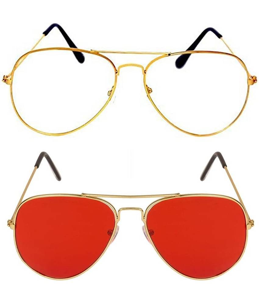 Kanny Devis - Gold Pilot Sunglasses ( Pack of 2 )
