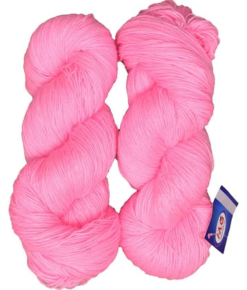 Knitting Yarn 3 ply Wool, Pink 200 gm  Best Used with Knitting Needles, Crochet Needles Wool Yarn for Knitting.