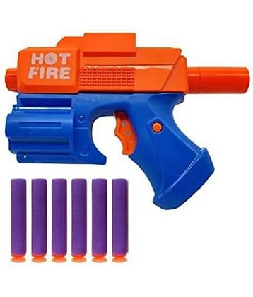 RAINBOW RIDERS Blaze Storm Manual CHAMP Soft Blaster Gun Toy || Blaster Gun Toys || Safe And Long Range Shooting MultiColor Gun For Kids Boys Girls Age 4+  Plastic Soft Bullets Gun For Toddlers (Soft Bullet Blaster Gun)