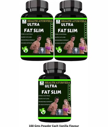 Health Ayurveda Ultra Fat Slim Vanilla Flavour Powder 300 Gm Pack of 3