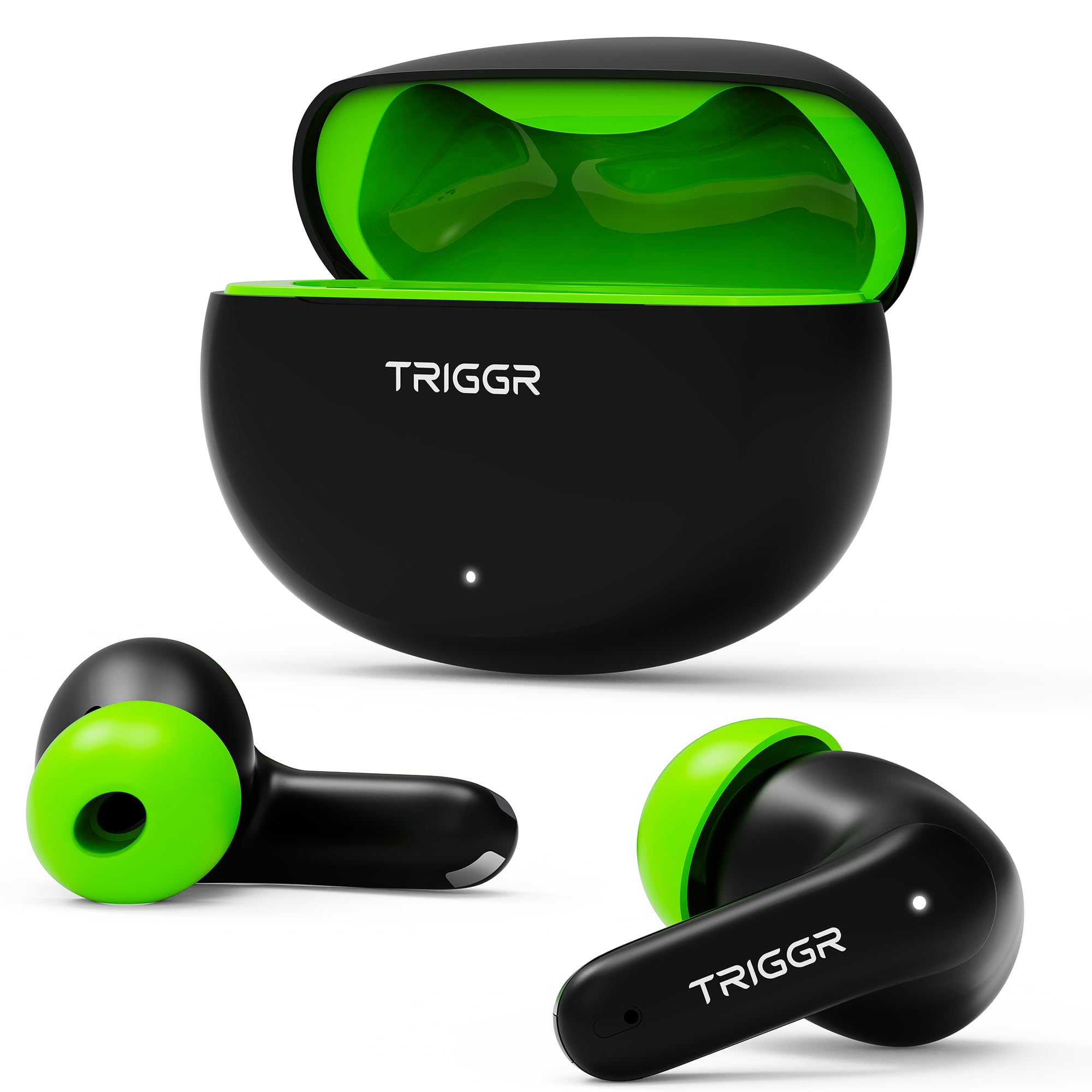 TRIGGR Ultrabuds N3 with Crisp Calling, 50H Playtime, 13mm Drivers, BassXpand Bluetooth (Black Mantis, in The Ear)