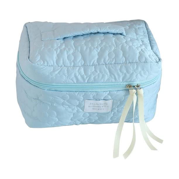 Allure Travel Makeup Organizer Pouch - Blue-Blue