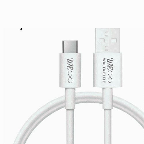 Walta Elite Real Plus Wrap USB to Type C Fast Charging Cable 1Mtr, White