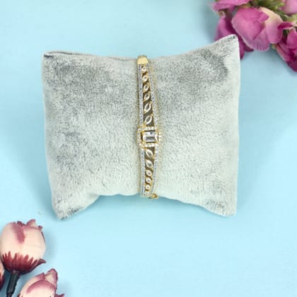 Tanishq Dual Tone Diamond Bracelet - SIA445099