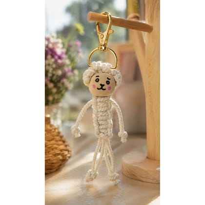 CUTE ROBO GRANDPA MACRAMÉ KEYRING – HANDMADE CHARACTER KEYCHAIN CUTE ROBO GRANDPA MACRAMÉ KEYRING – HANDMADE CHARACTER KEYCHAIN