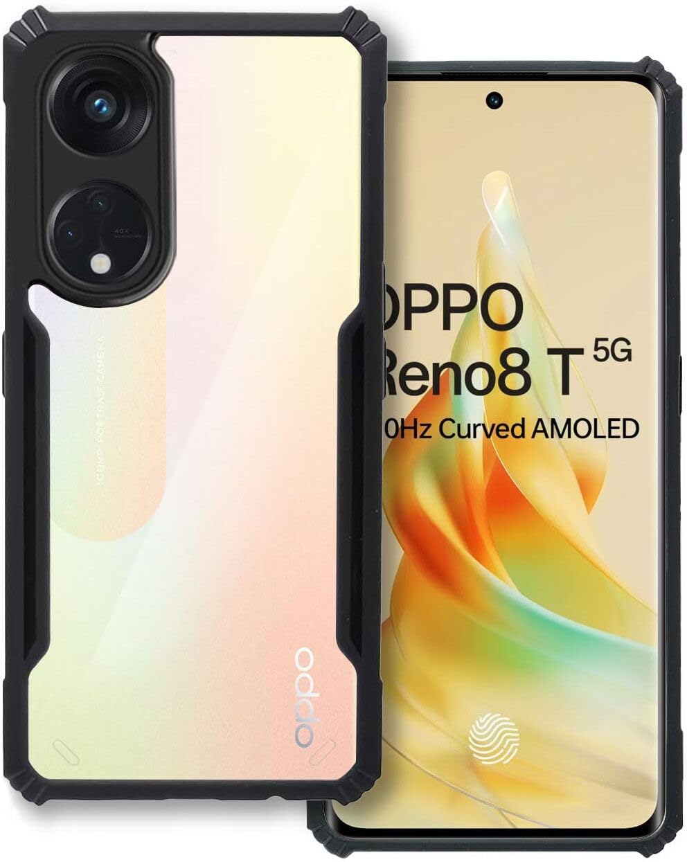 PLUGTECH Slim Shockproof Case | Matte Black Soft | Drop Protection | Precise Cutouts | Premium Mobile Cover for Oppo Reno 8T