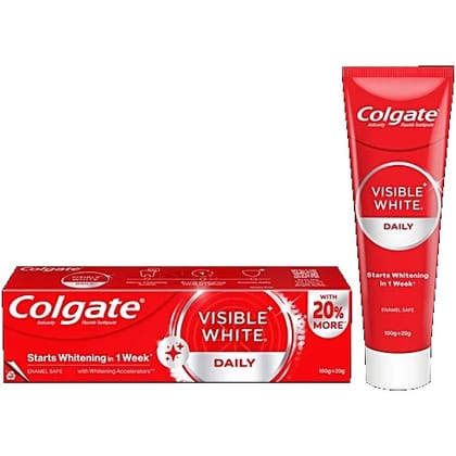 Colgate Visible White Toothpaste - Sparkling Mint, 240 g