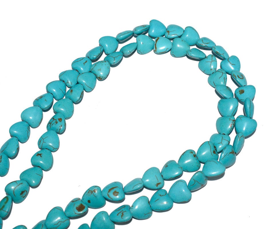 Howlite Synthetic Turquoise Beads One Strand approx 39 PCS , Size- 10X6 MM (FRZ-014)-Turquoise / 75