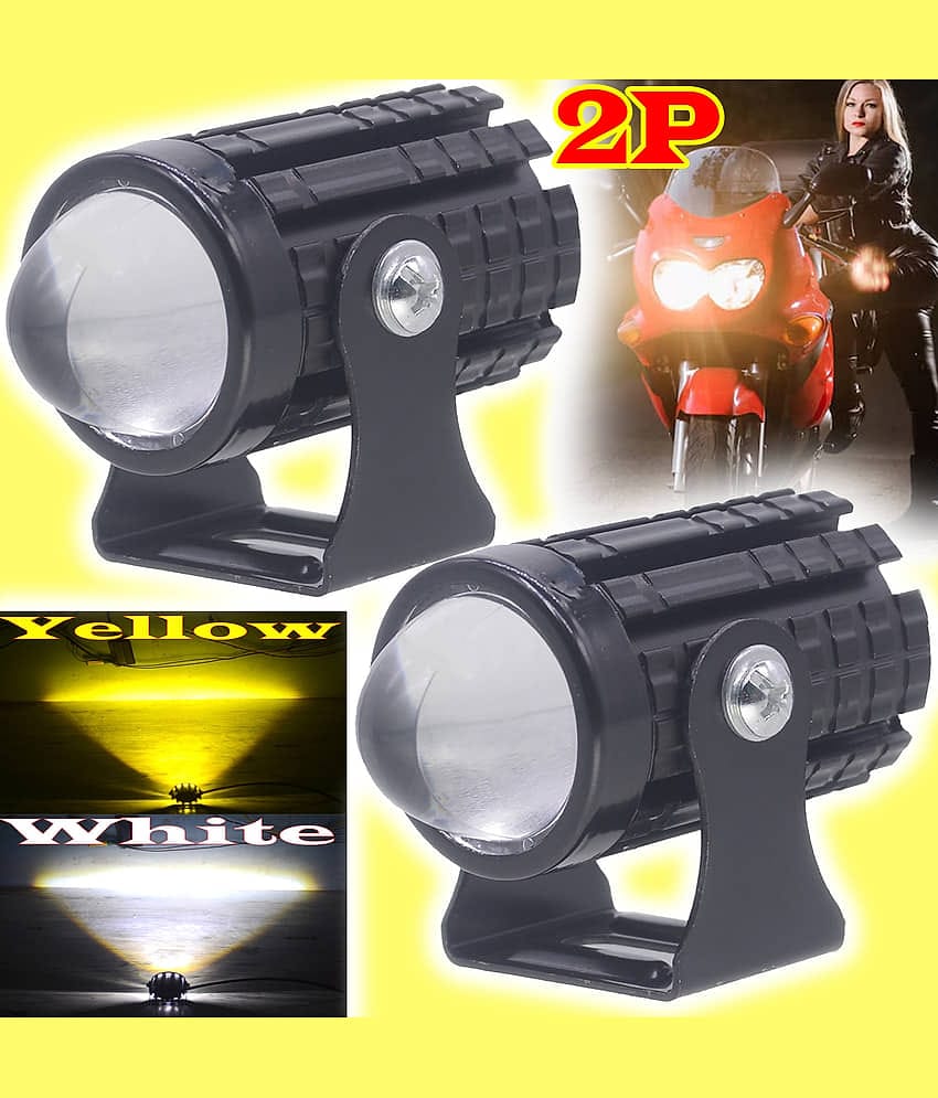 JMALL Front Left & Right Fog Light For All Bike Models ( Set of 2 )