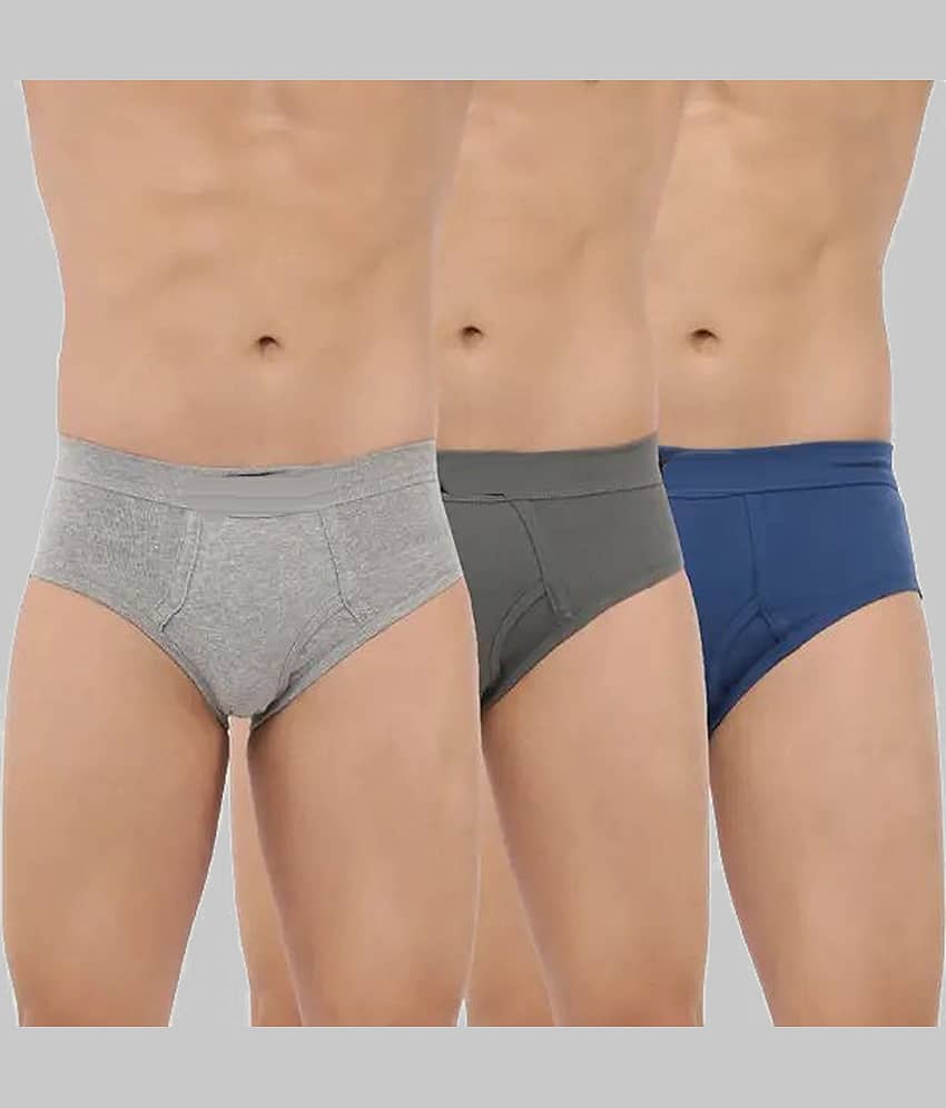 Cavenders Pack of 3 Cotton Blend Briefs For Men's ( Multicolor )