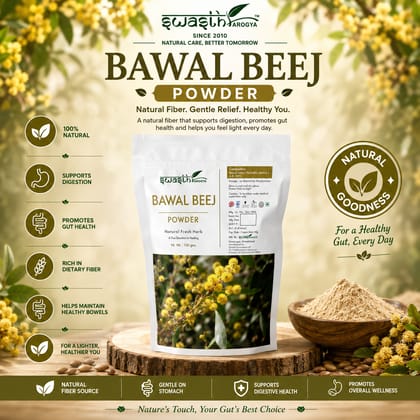 Swasth Arogya Baval Beej Powder - 1 Pack Of Pure Baval Beej (100g)