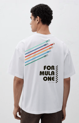 Formula 1 White Oversized t-shirt