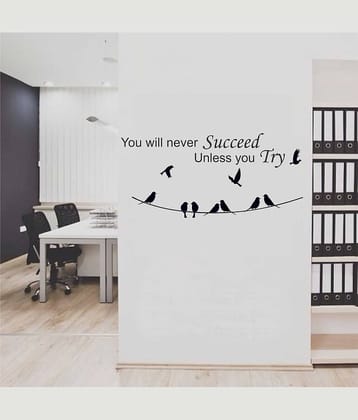 Asmi Collection Success Motivational Quotes Wall Sticker ( 36 x 80 cms )