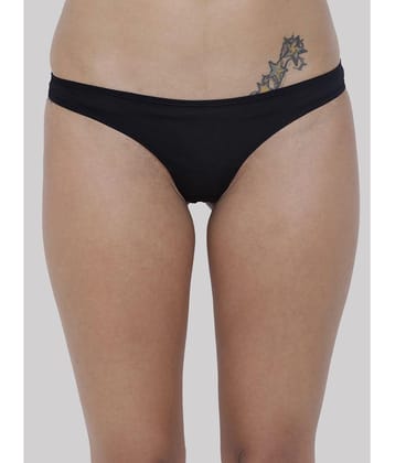BASIICS By La Intimo - Black BCPSS01 Polyester Solid Women's Bikini ( Pack of 1 ) - None