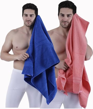 Dollar Cotton Striped 500 -GSM Bath Towel ( Pack of 2 ) - Multicolor