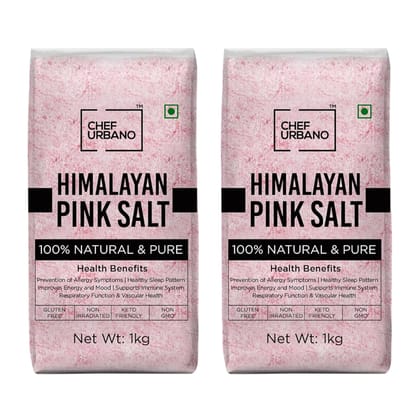 Chef Urbano Combo Himalayan Pink Salt Pouch 1 Kg Pack Of 2 Chef Urbano Combo Himalayan Pink Salt Pouch 1 Kg Pack Of 2
